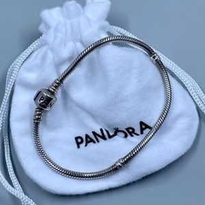 Authentic Pandora snake chain charm bracelet